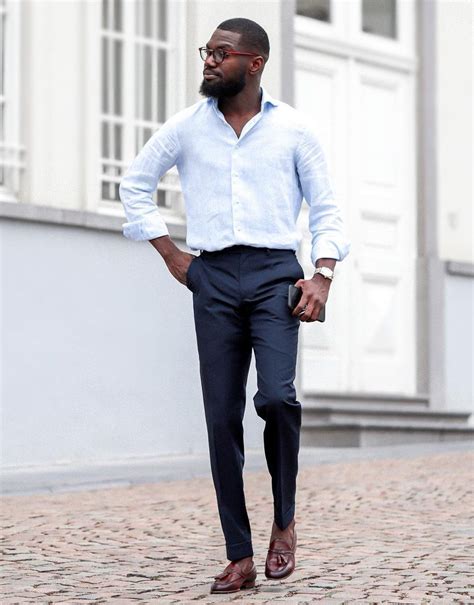 navy blue pants outfit men.